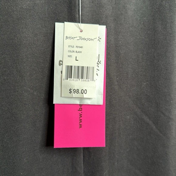 Betsey Johnson Black cotton dress with mesh and ruffle detail NWT - Picture 5 of 7